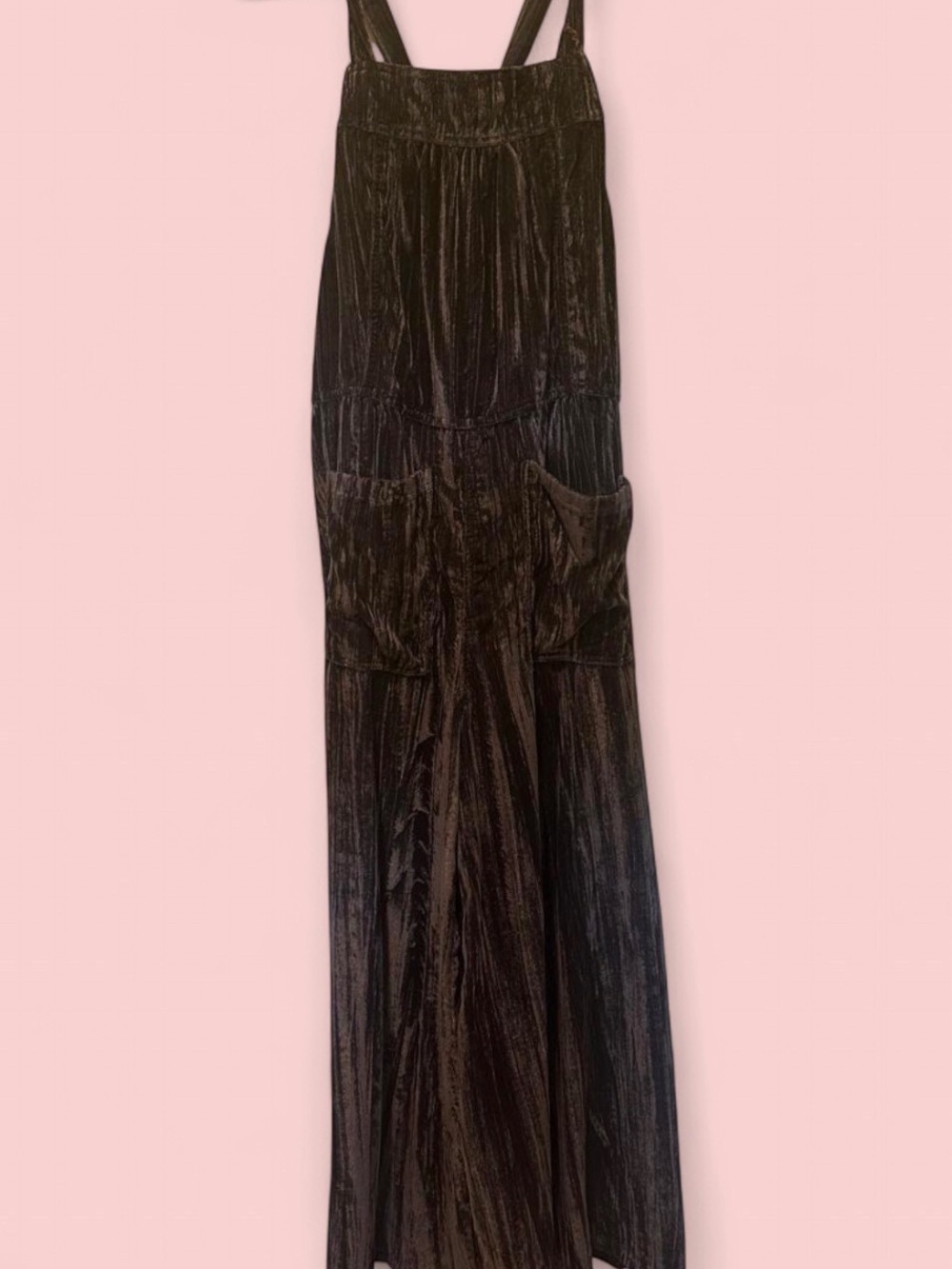 NATURAL LIFE Chocolate Velvet Pinafore Jumpsuit